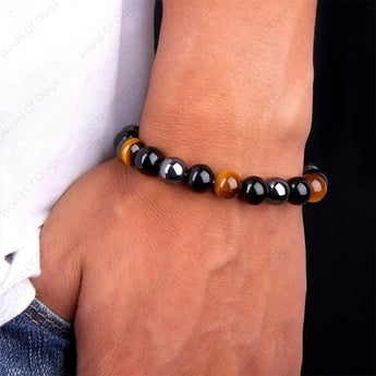 Triple Protection bracelet with authenticity certificate - AAA grade natural gemstones
