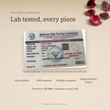 Mother of Pearl Bracelet lab certificate with QR code – The Oorja promise
