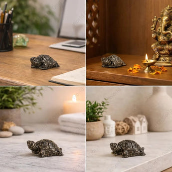 World of Oorja Natural Pyrite Tortoise for stability, confidence and positive energy