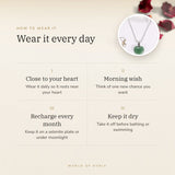 How to wear your Green Aventurine Heart Pendant – daily wear, morning wish, recharge on selenite or moonlight