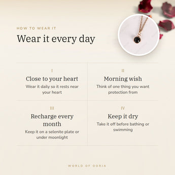 How to wear your Black Obsidian Pendant – daily wear, morning wish, recharge on selenite or moonlight