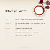 Shiv Shakti 5 Mukhi Rudraksha Bracelet – before you order: size, what is in the box, energised after order