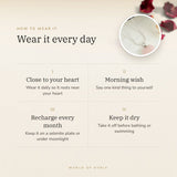 How to wear your Rose Quartz Heart Pendant – daily wear, morning wish, recharge on selenite or moonlight