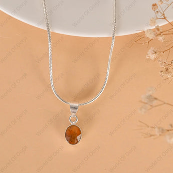 Yellow Sapphire (Pukhraj) Pendant - WorldOfOorja