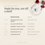 Why World of Oorja – Emerald (Panna) Ring made for you, finished by hand in Jaipur