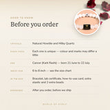 Cancer Zodiac Bracelet – before you order: size, what is in the box, energised after order
