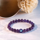 Amethyst bracelet for stress relief anxiety and sleep - AAA grade natural crystal - World of Oorja