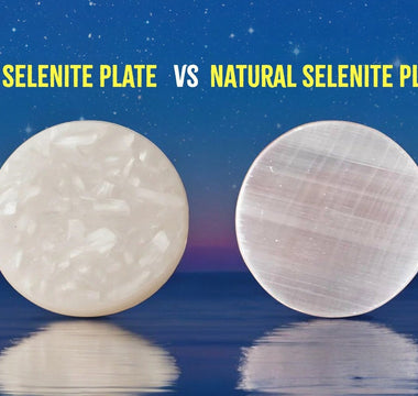 Raw Selenite Plate vs. Natural Selenite Plate