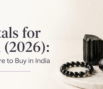 Protective crystals such as black tourmaline and obsidian to wear for protection, available in India