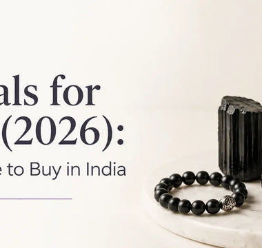 Protective crystals such as black tourmaline and obsidian to wear for protection, available in India