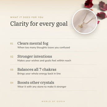 Clear Quartz Pencil Pendant benefits – World of Oorja