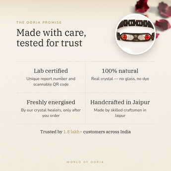 The Oorja promise – Virgo Metal Zodiac Bracelet, lab certified and energised after you order