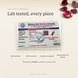 Amethyst Pencil Pendant lab certificate with QR code – The Oorja promise