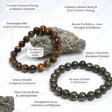 Pyrite and Tiger Eye Bracelet Combo