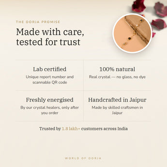 The Oorja promise – Metal Dhan Yog Bracelet for Women, lab certified and energised after you order