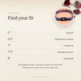 Aquarius Zodiac Bracelet size guide – 6 to 8 inch