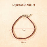 Adjustable ruby anklet 