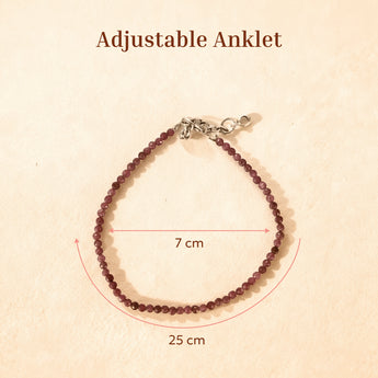 Adjustable ruby anklet 