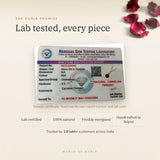Carnelian Pendant Mini lab certificate with QR code – The Oorja promise