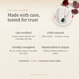 The Oorja promise – Green Aventurine Pendant, lab certified and energised after you order
