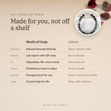 Why World of Oorja – Emerald Silver Bracelet (Panna) made for you, finished by hand in Jaipur