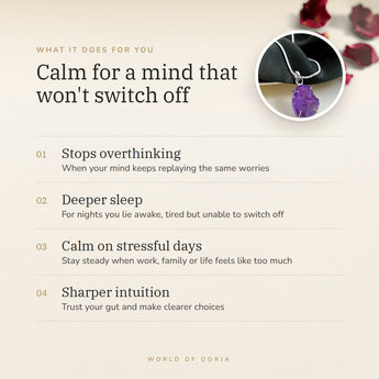 Raw Amethyst Pendant benefits – World of Oorja