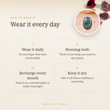 How to wear your Turquoise (Firoza) Ring – daily wear, morning wish, recharge on selenite or moonlight