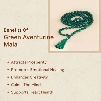 Green aventurine mala