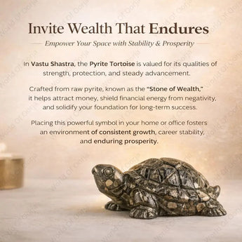 World of Oorja Vastu Wealth Magnet Tortoise Combo with Citrine and Pyrite for prosperity