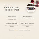 The Oorja promise – Aquarius Metal Zodiac Bracelet, lab certified and energised after you order