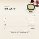 Malachite Bracelet size guide – 6 to 8 inch