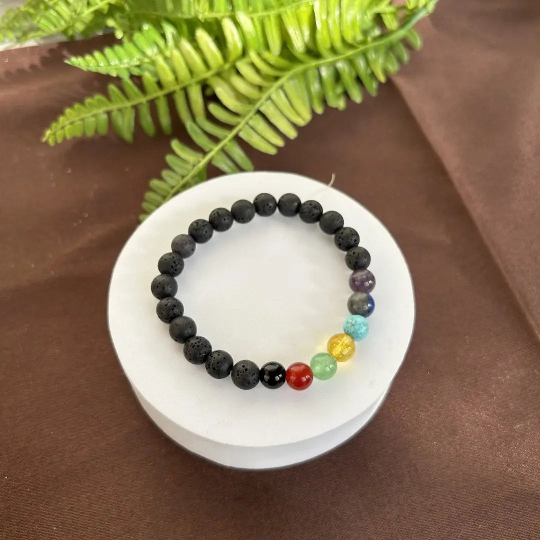 7 Chakra Lava Bracelet - WorldOfOorja