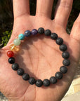 7 Chakra Lava Bracelet - WorldOfOorja