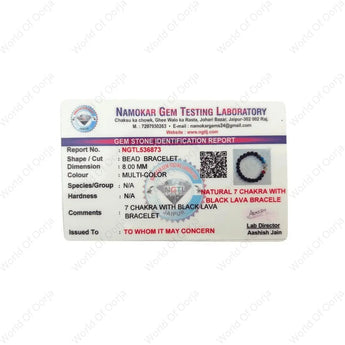 Certified 7 Chakra Lava Bracelet - WorldOfOorja