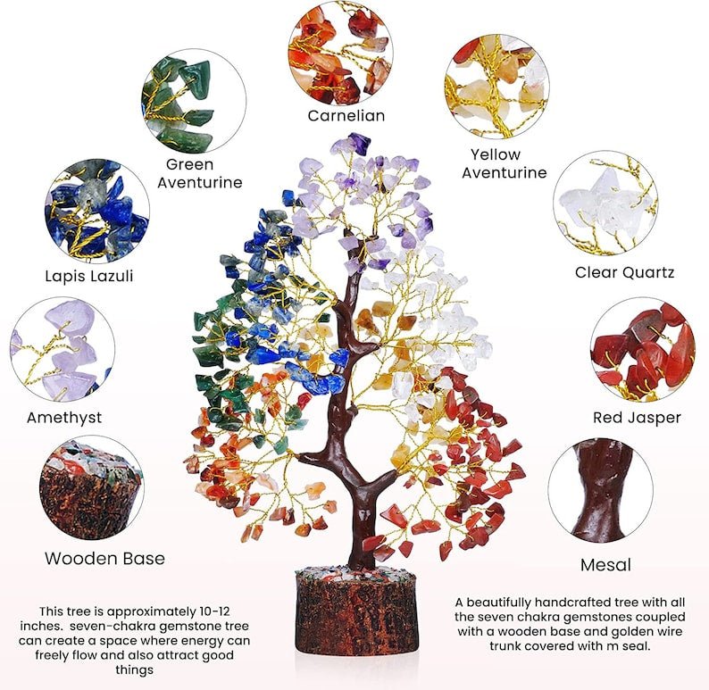 7 Chakra gemstone tree - WorldOfOorja