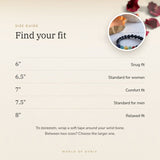7 Chakra Lava bracelet size guide – 6 to 8 inch