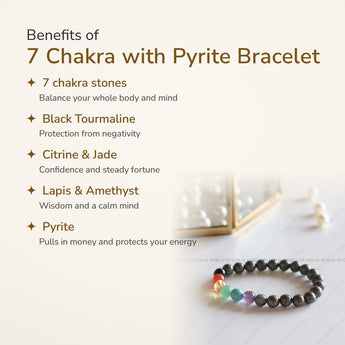 Benefits of 7 Chakra with Pyrite Bracelet – World of Oorja