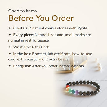 7 Chakra with Pyrite Bracelet – good to know before you order