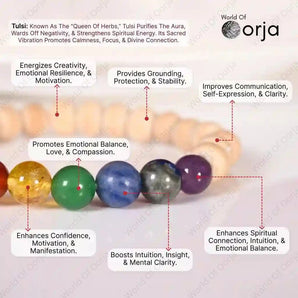 7 chakra with Tulsi Beads - WorldOfOorja