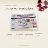 5 Mukhi Rudraksha Bracelet lab certificate with QR code – The Oorja promise