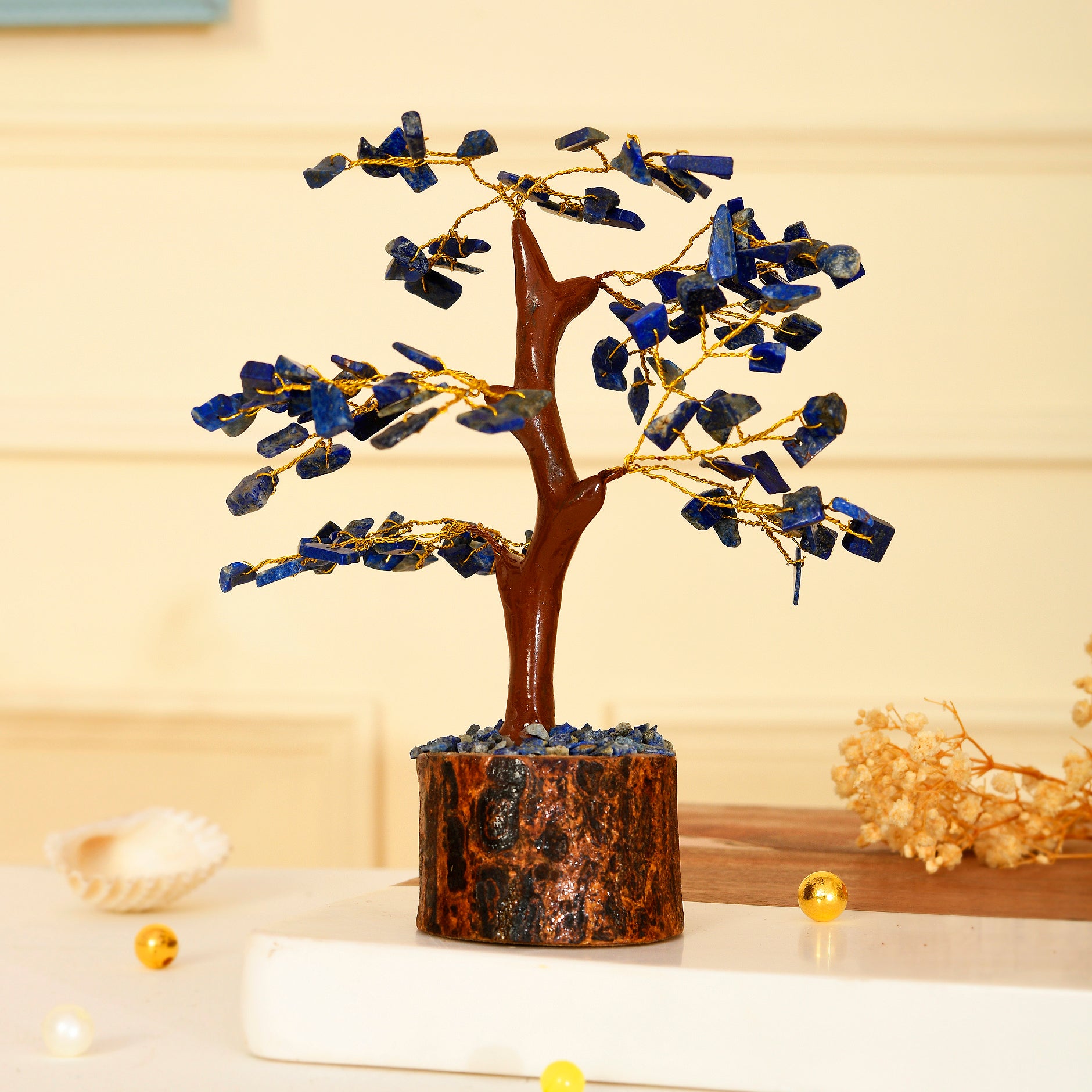 Lapis lazuli gemstone tree - WorldOfOorja