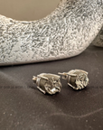 Raw Pyrite Stud Earrings - For Men & Women - WorldOfOorja