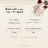 The Oorja promise – Rose Quartz Chips Bracelet, lab certified and energised after you order