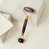 Amethyst crystal face roller for glowing and rejuvenated skin