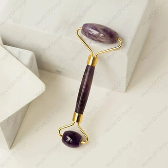 Amethyst crystal face roller for glowing and rejuvenated skin