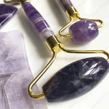 Facial roller with Amethyst for calming, detoxing, and glowing skin