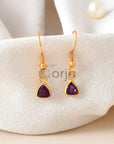 Amethyst Hanging Earring - WorldOfOorja