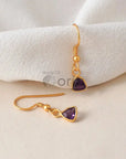 Amethyst Hanging Earring - WorldOfOorja