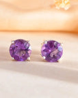 Amethyst Studs - WorldOfOorja