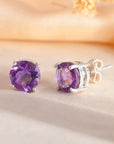 Amethyst Studs - WorldOfOorja